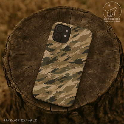 Wind Blown Desert Camo Seamless Pattern Olive Camo
