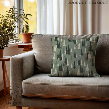 Sage Woodland  Vintage Forest Seamless Pattern