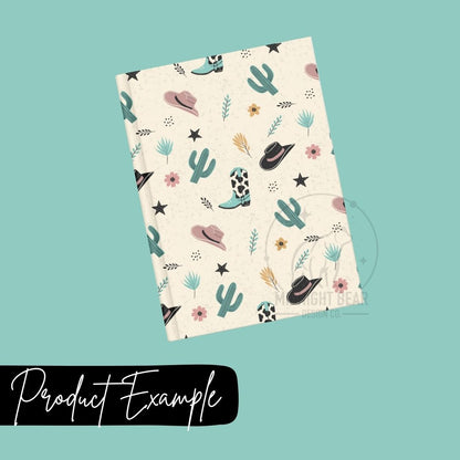 Boots and Cactus Seamless Pattern Instant Digital Download