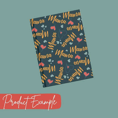 Mama Hearts Retro Seamless Pattern Instant Digital Download