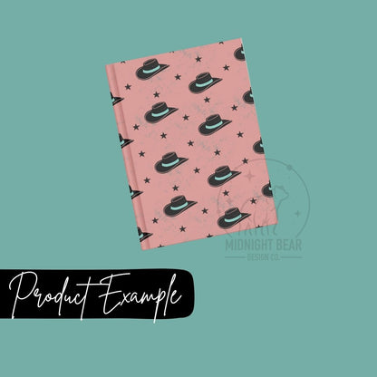 Hats and Stars in Pink Seamless Pattern Instant Digital Download