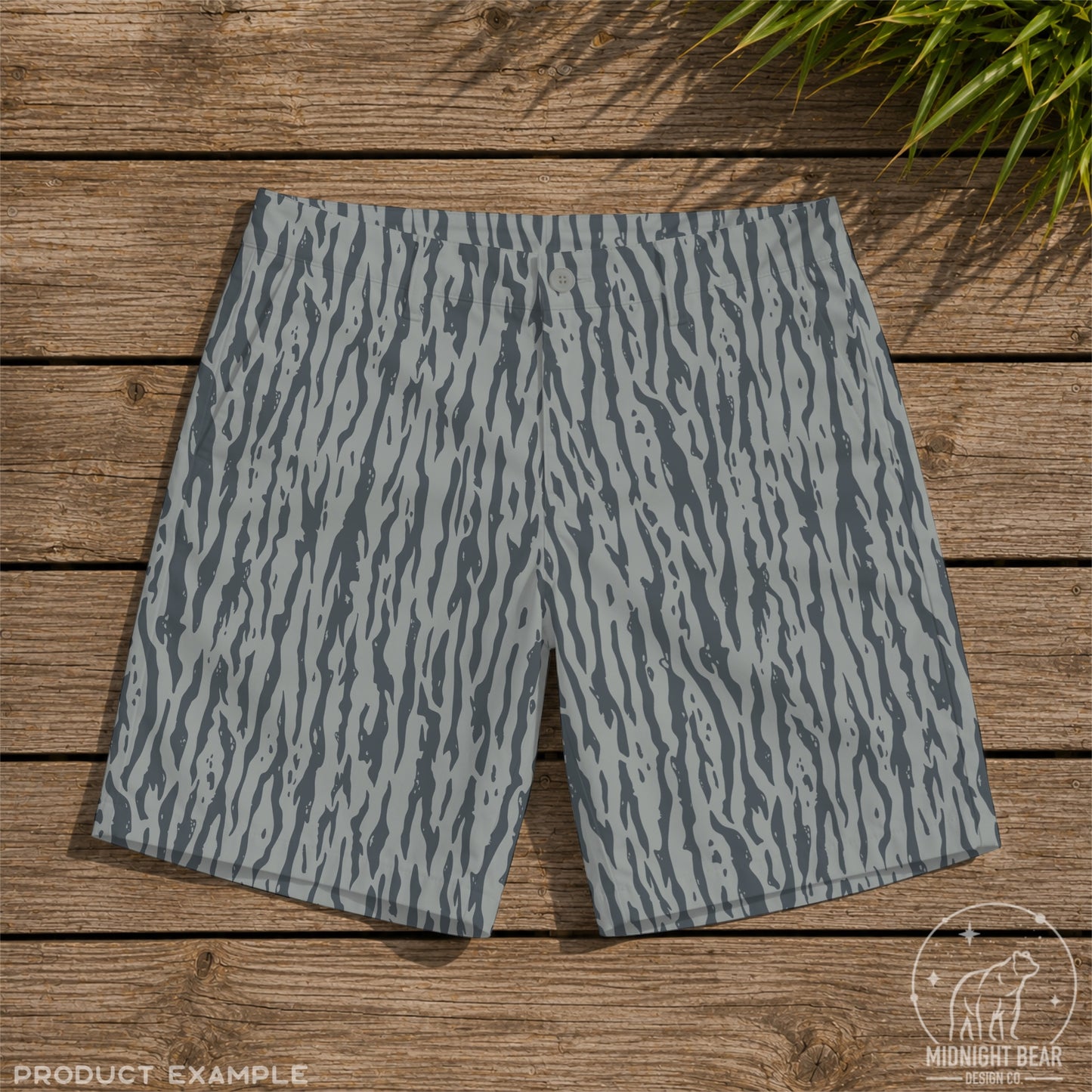Blue Smoke Bark Camo Seamless Pattern