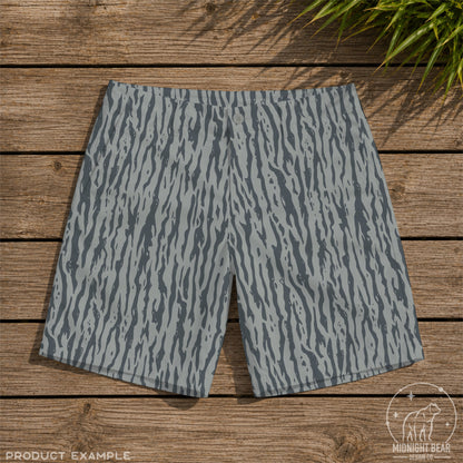 Blue Smoke Bark Camo Seamless Pattern