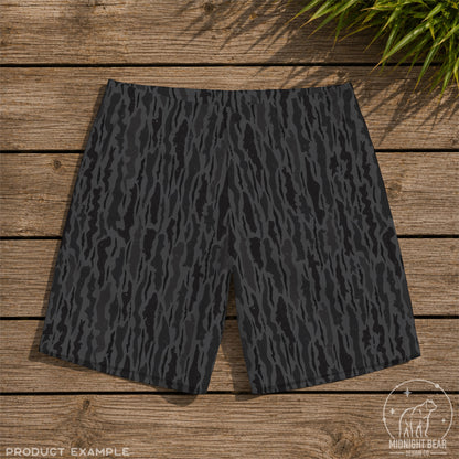 Bark Camo Seamless Pattern Midnight Black and Gray