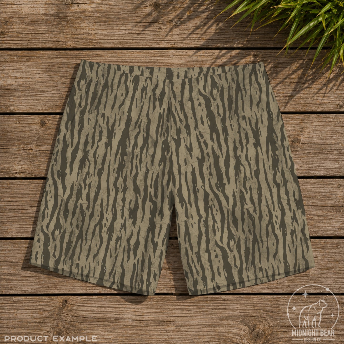 Moss Green Bark Camo Seamless Pattern