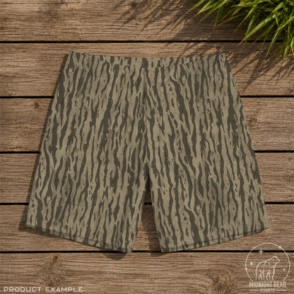 Moss Green Bark Camo Seamless Pattern