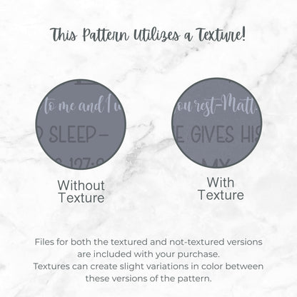 Dusty Blue Peace and Rest Seamless Pattern | Christian Word Grid with Bible Verses