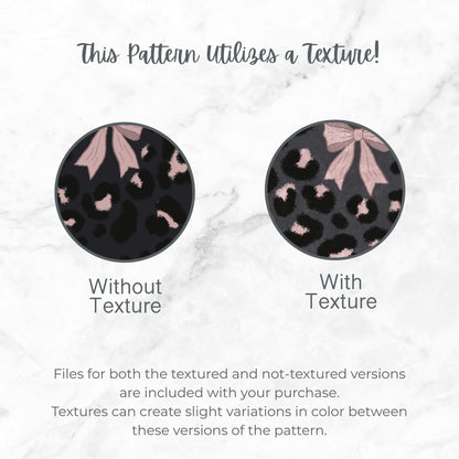Leopard Halloween Bows, Bats & Moons Seamless Pattern Charcoal & Pink