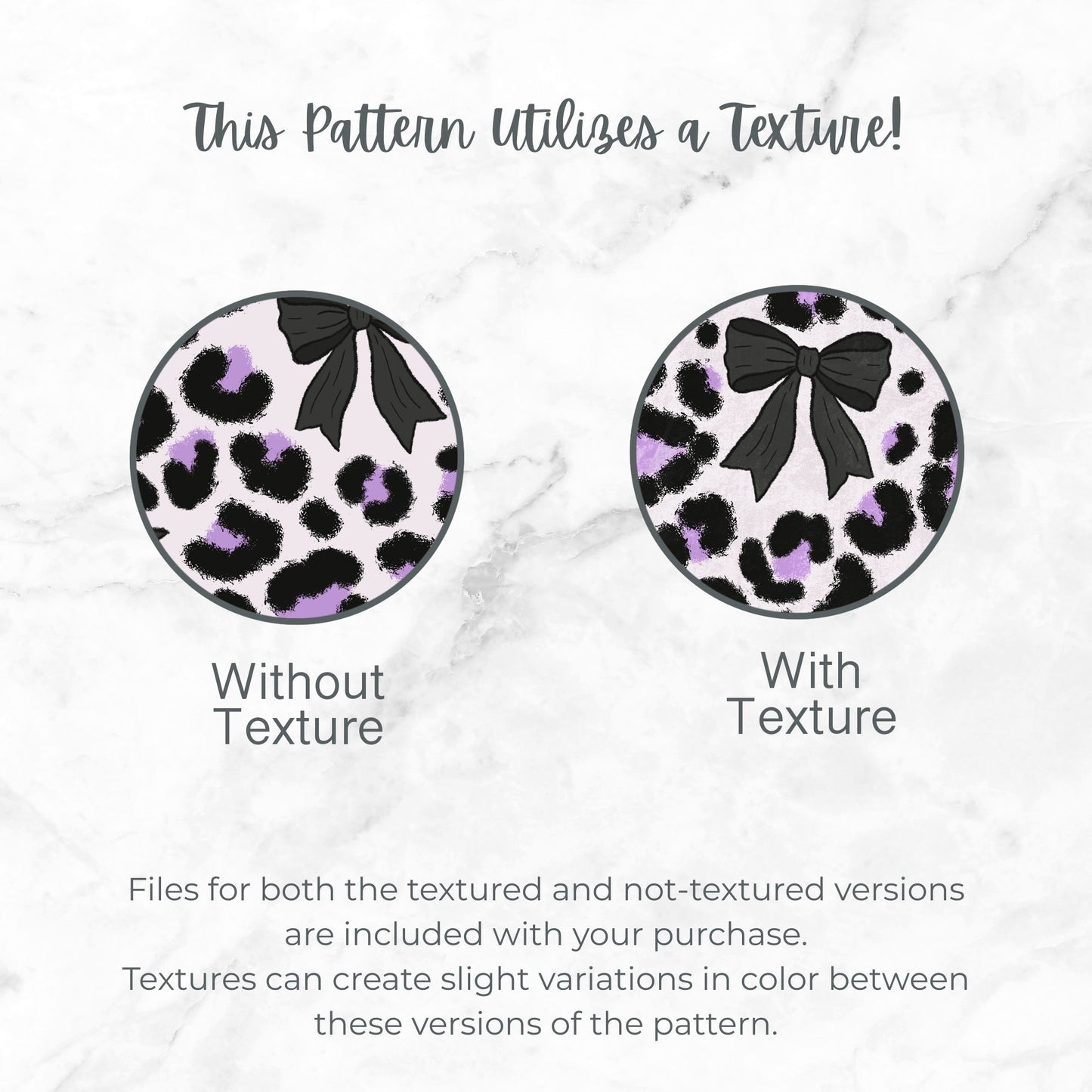 Halloween Leopard Print Seamless Pattern Lavender and Black