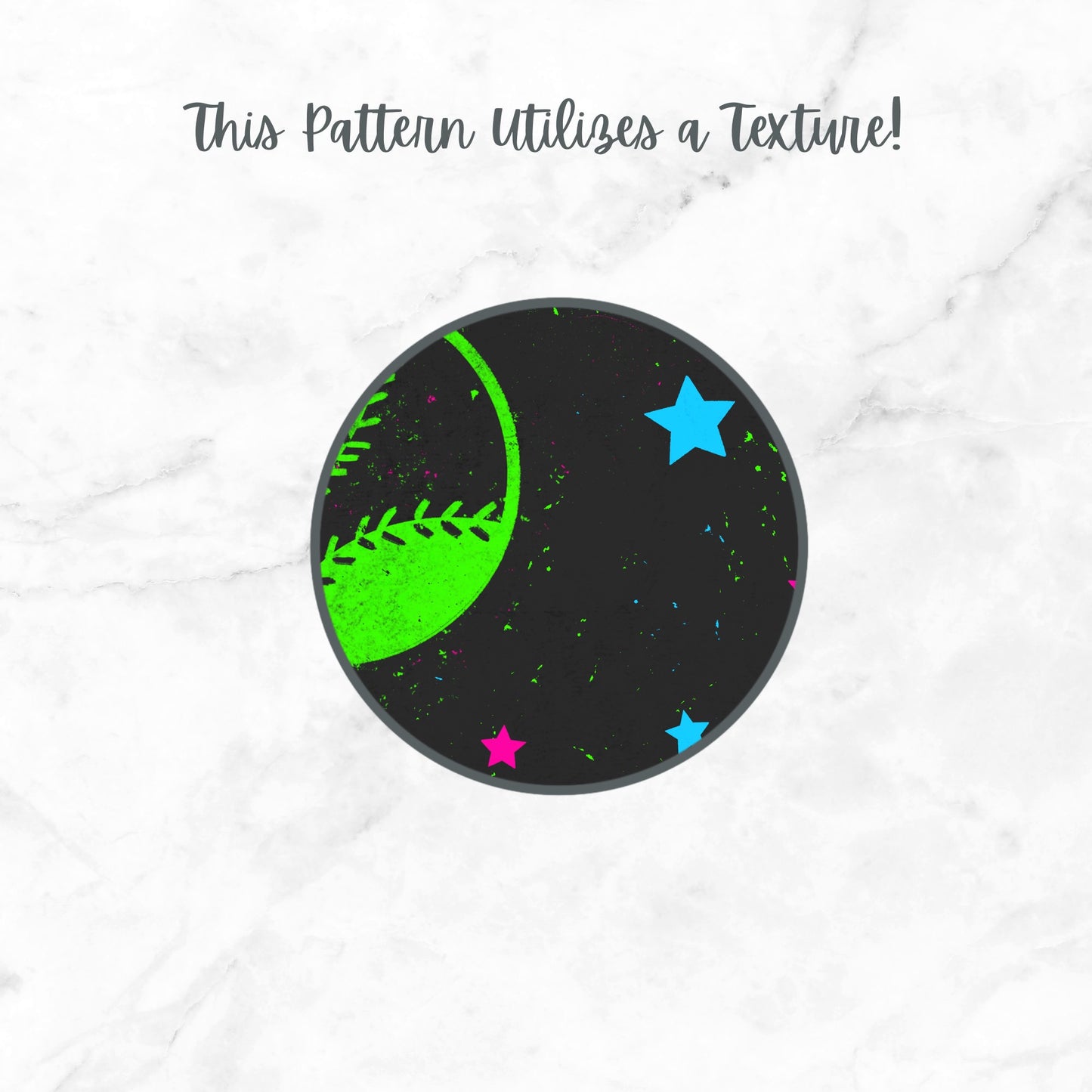 Retro 80s Neon Baseball Seamless Pattern