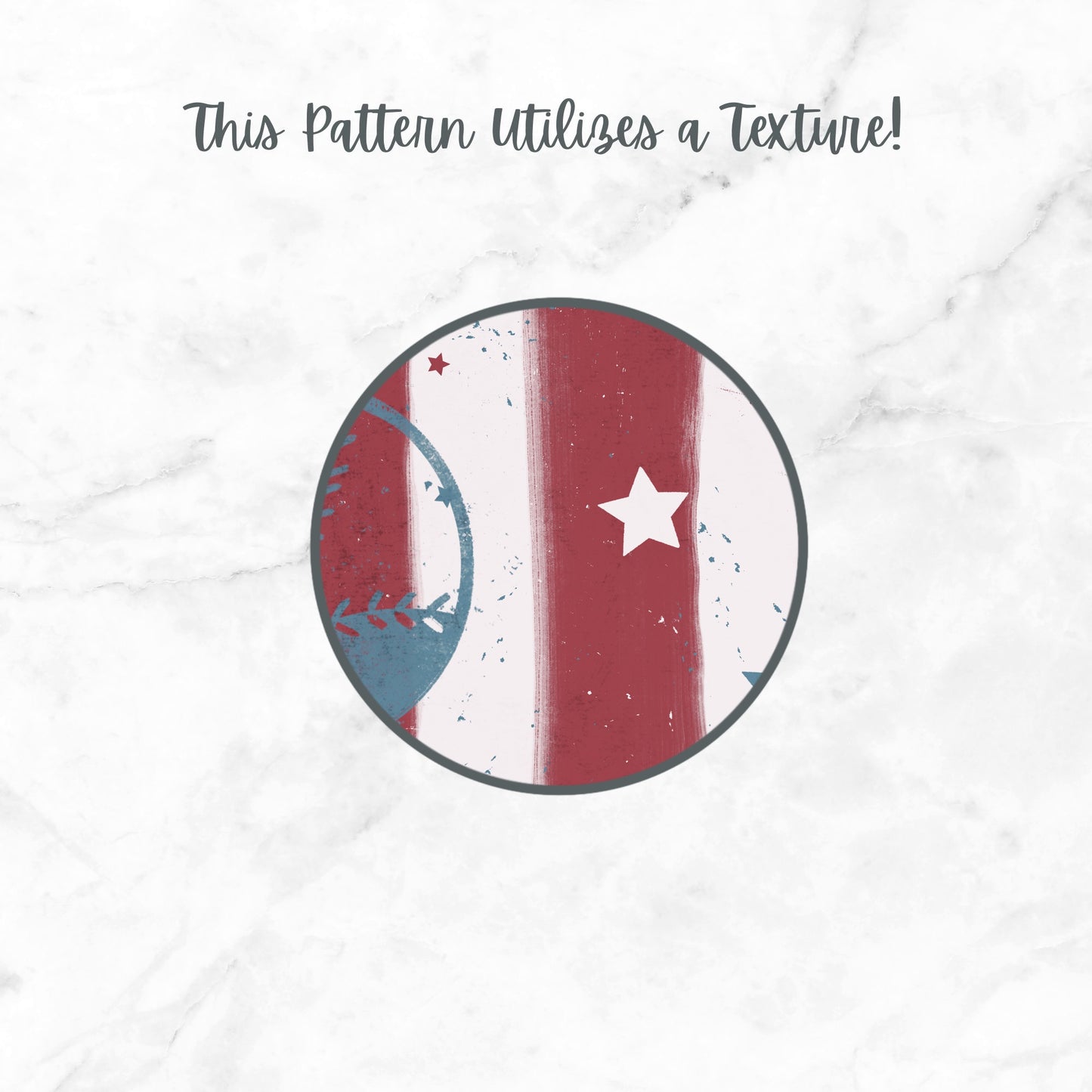 Patriotic Americana Baseball Seamless Pattern