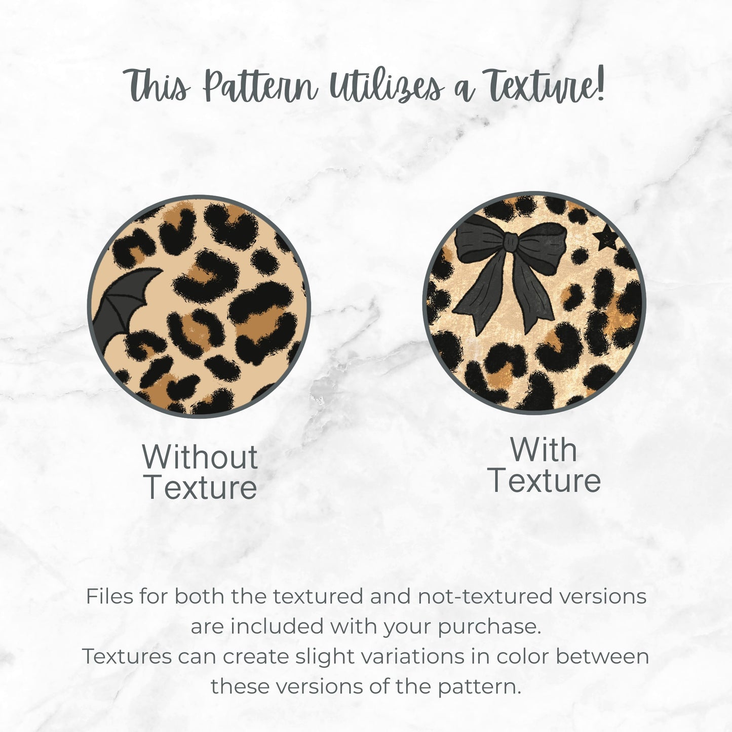 Halloween Leopard with Bats and Bows Seamless Pattern Tan Colorway