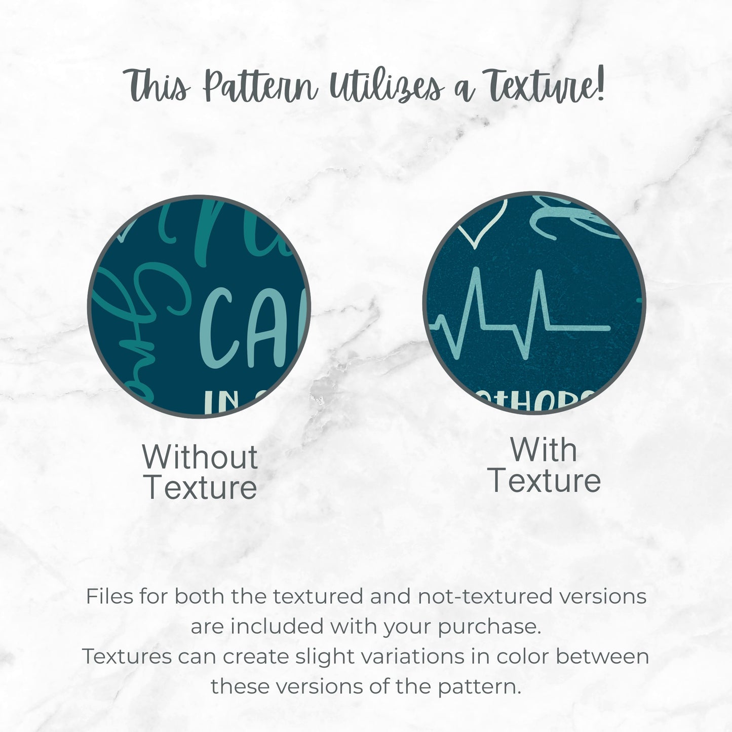 Teal Nurse Word Grid, Nursing Appreciation Seamless Pattern