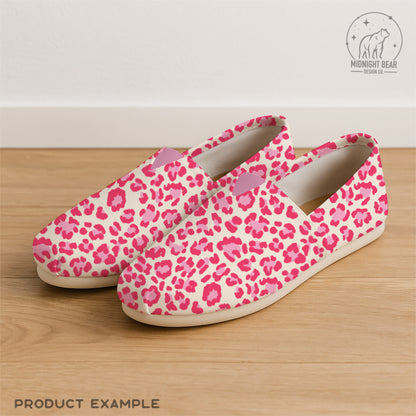 Pink Leopard Print Seamless Pattern | Hot Pink Animal Print Digital Paper, Bold Cheetah Fabric, Digital Scrapbook, Hand Drawn, PNG Download