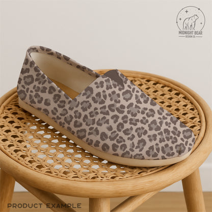 Neutral Leopard Print Seamless Pattern | Modern Taupe and Gray Animal Print Design | Minimal Safari Fabric, Wallpaper, Digital Paper