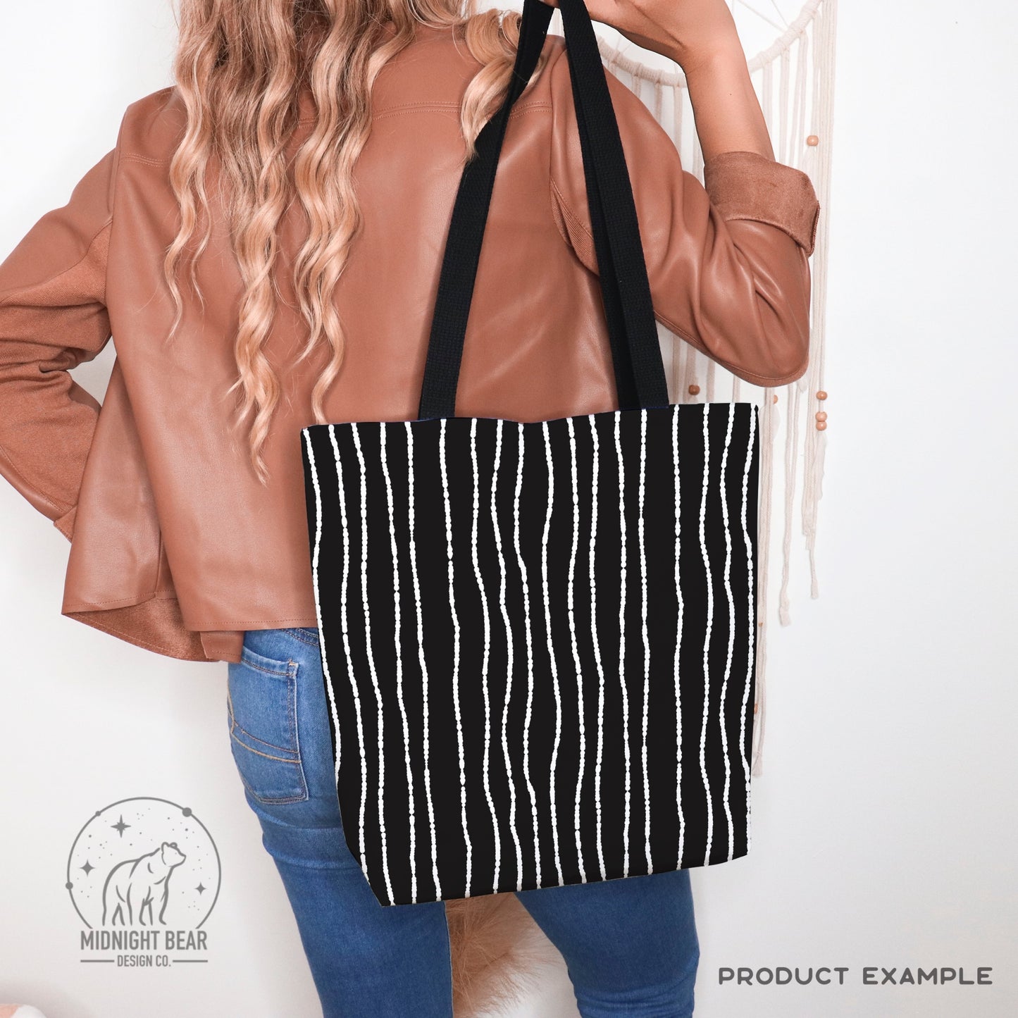 Blotted Wavy Stripe Seamless Pattern | Black and White Digital Paper, Hand Drawn Line Fabric, Modern Minimal Scrapbook Background,