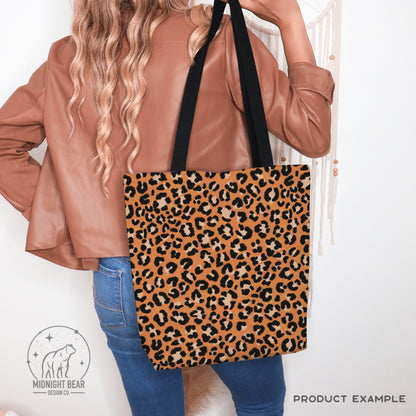 Orange Leopard Print Seamless Pattern | Bold Leopard Fabric Animal Print Design | Minimal Safari Fabric, Wallpaper, Digital Paper