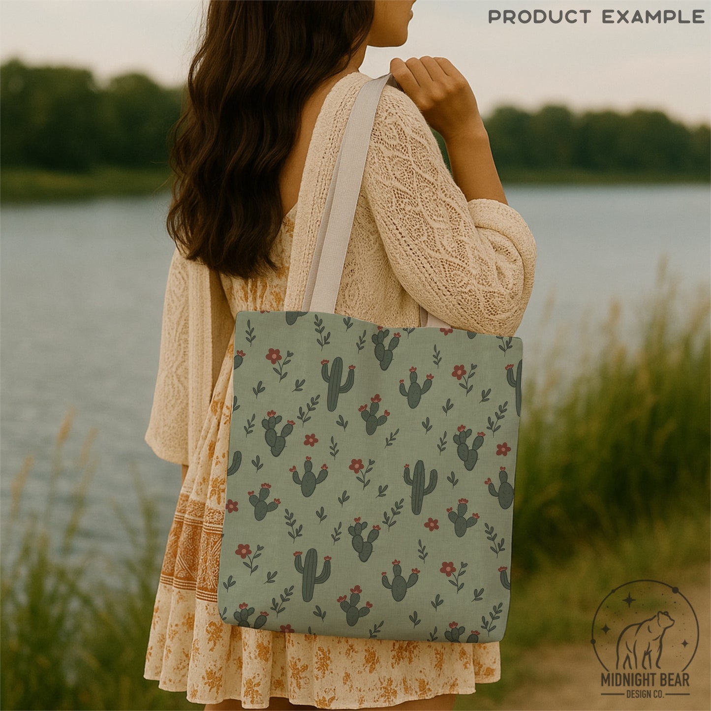 Cactus Seamless Pattern | Mint Teal Desert Floral Print | Hand-Drawn Southwest Cacti Digital Paper for Fabric, Crafts, Scrapbooking