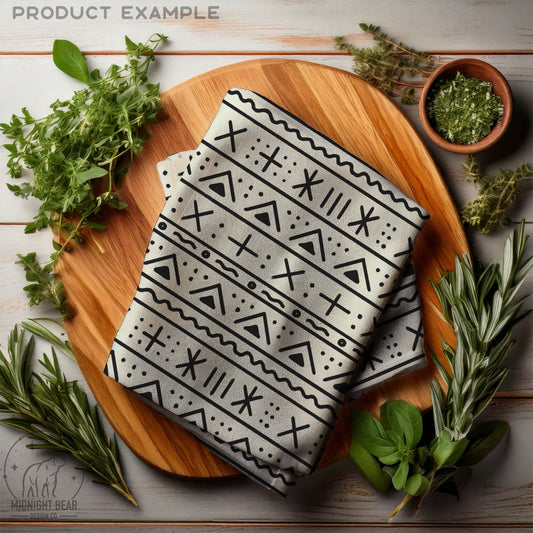 Mud Cloth Seamless Pattern | Tribal Geometric Digital Paper, African Textile Fabric Design, Modern Boho Scrapbook, Hand Drawn PNG Download