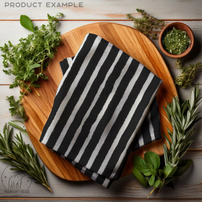 Black and White Hand-Drawn Stripe Seamless Pattern | Bold Minimal Abstract Lines | Modern Fabric, Wallpaper, or Digital Paper