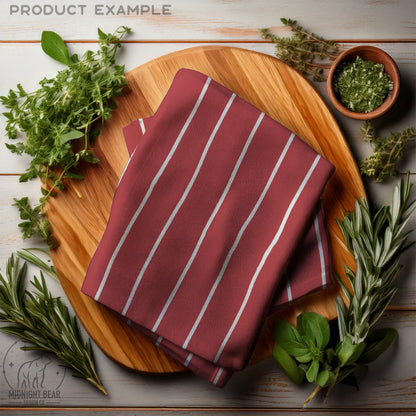 Dusty Red Wavy Stripe Seamless Pattern