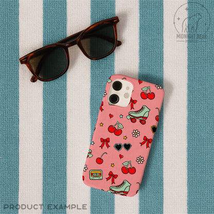 Cherry Bomb Summer Red Seamless Pattern Instant Digital Download