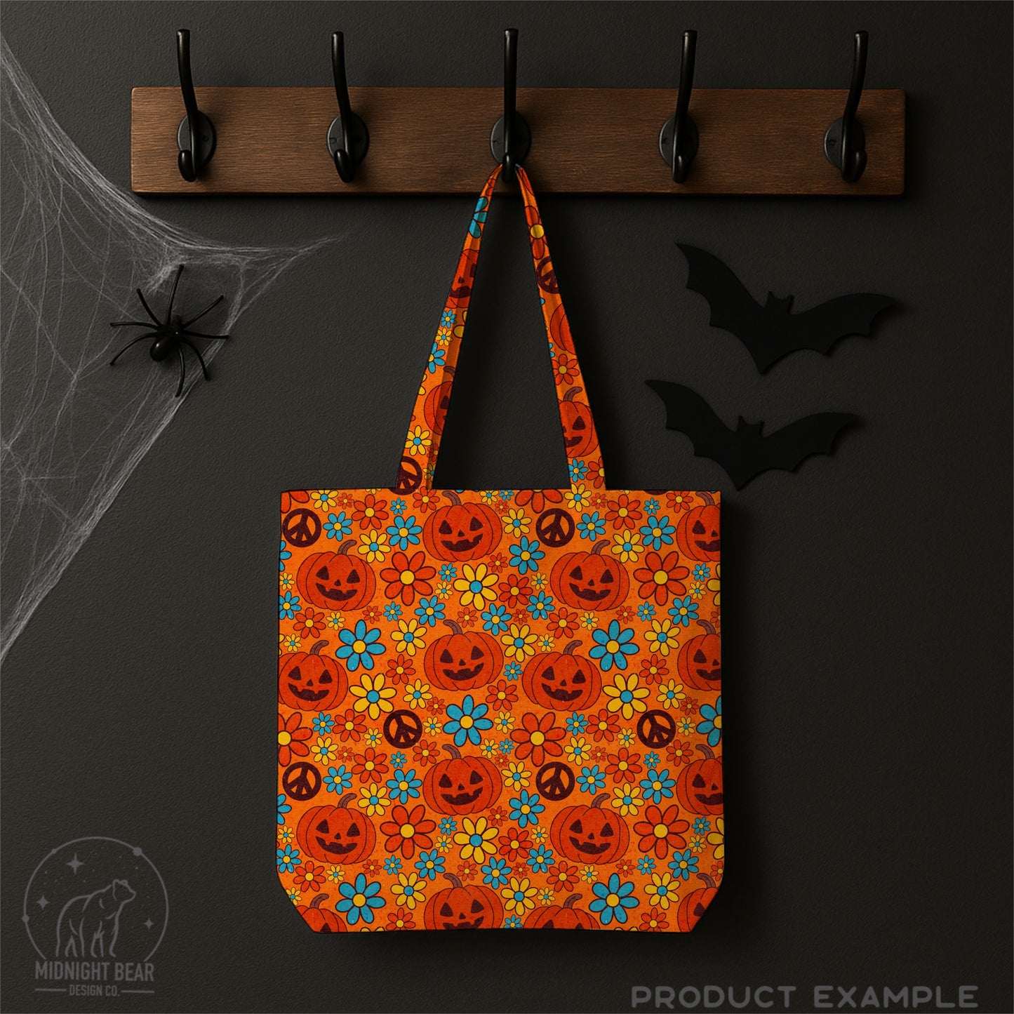 Groovy Pumpkins Seamless Pattern Instant Digital Download