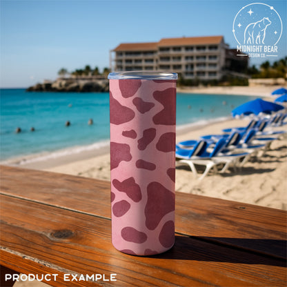 Pink Cow Print Seamless Pattern | Pink Animal Print Farmhouse