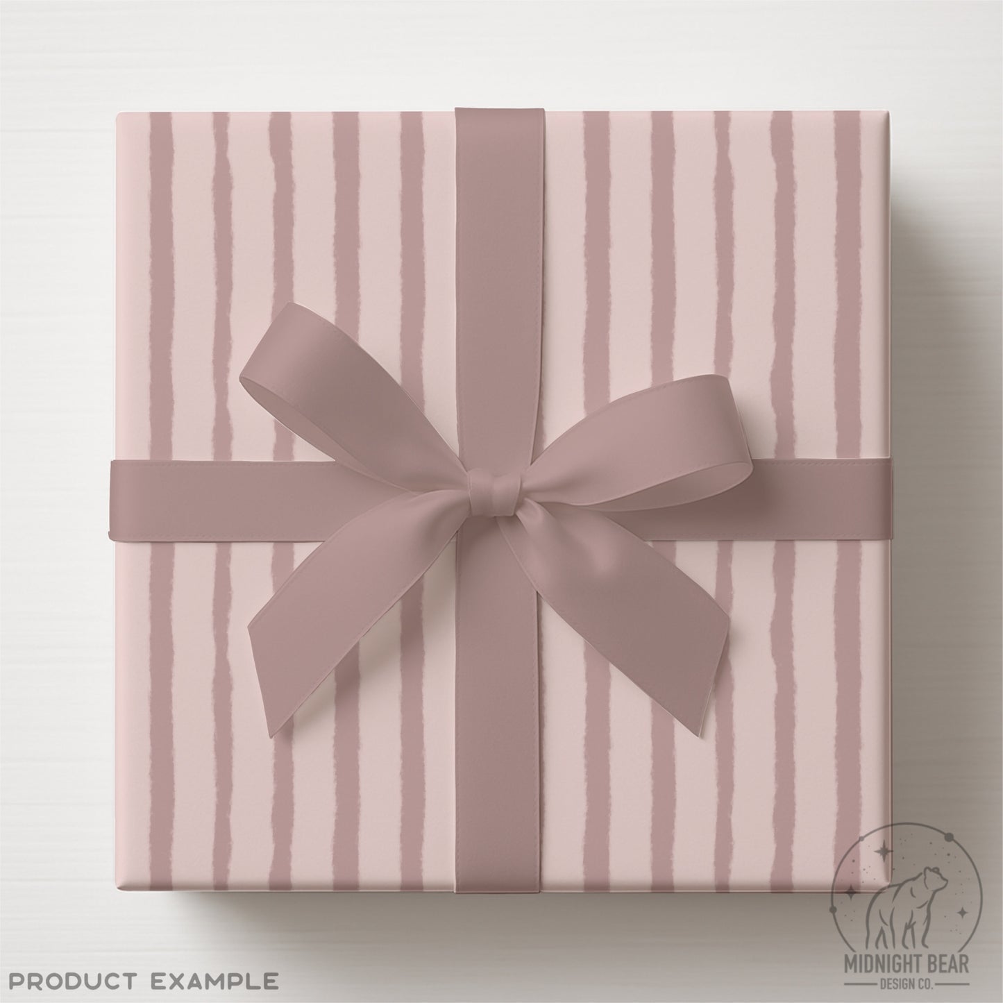 Soft Watercolor Stripe Seamless Pattern | Mauve Vertical Stripe | Minimal Hand-Painted Background, Blush Pink Background, Fabric, Scrapbook