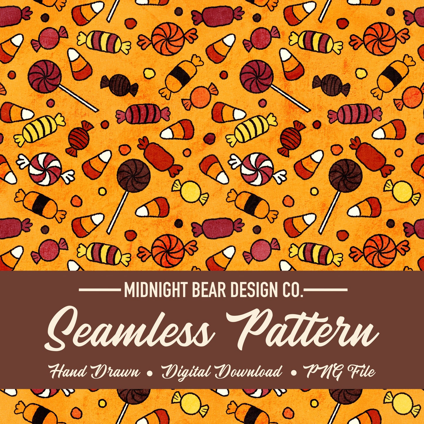 Candy Scatter Seamless Pattern Instant Digital Download