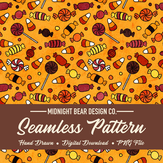 Candy Scatter Seamless Pattern Instant Digital Download
