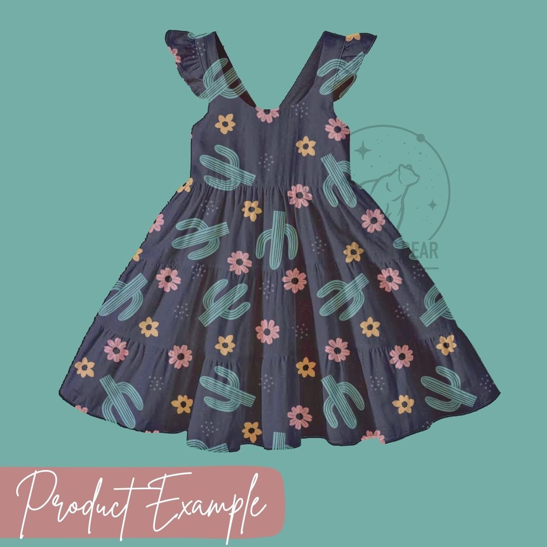 Cactus Flowers Seamless Pattern Instant Digital Download