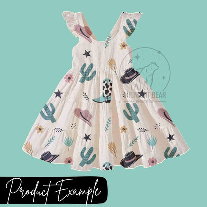 Boots and Cactus Seamless Pattern Instant Digital Download