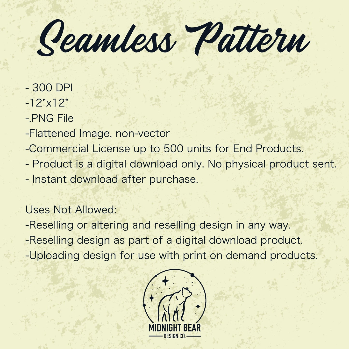 Hats and Stars in Teal Seamless Pattern Instant Digital Download