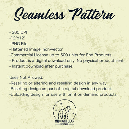 Cactus Flowers Seamless Pattern Instant Digital Download